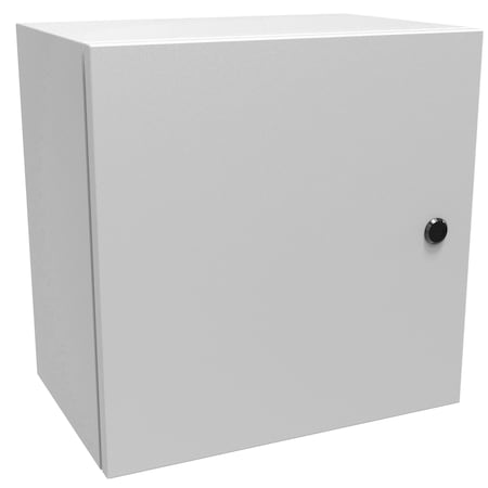 Hammond Slotted 1/4 Turn Latch Electrical Enclosures, 16 in H, 10 in D, 16 in W, NEMA 4, Steel EN4SD161610LG
